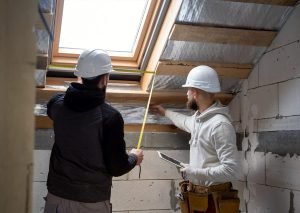 Engineers are doing refurbishments inside the building
